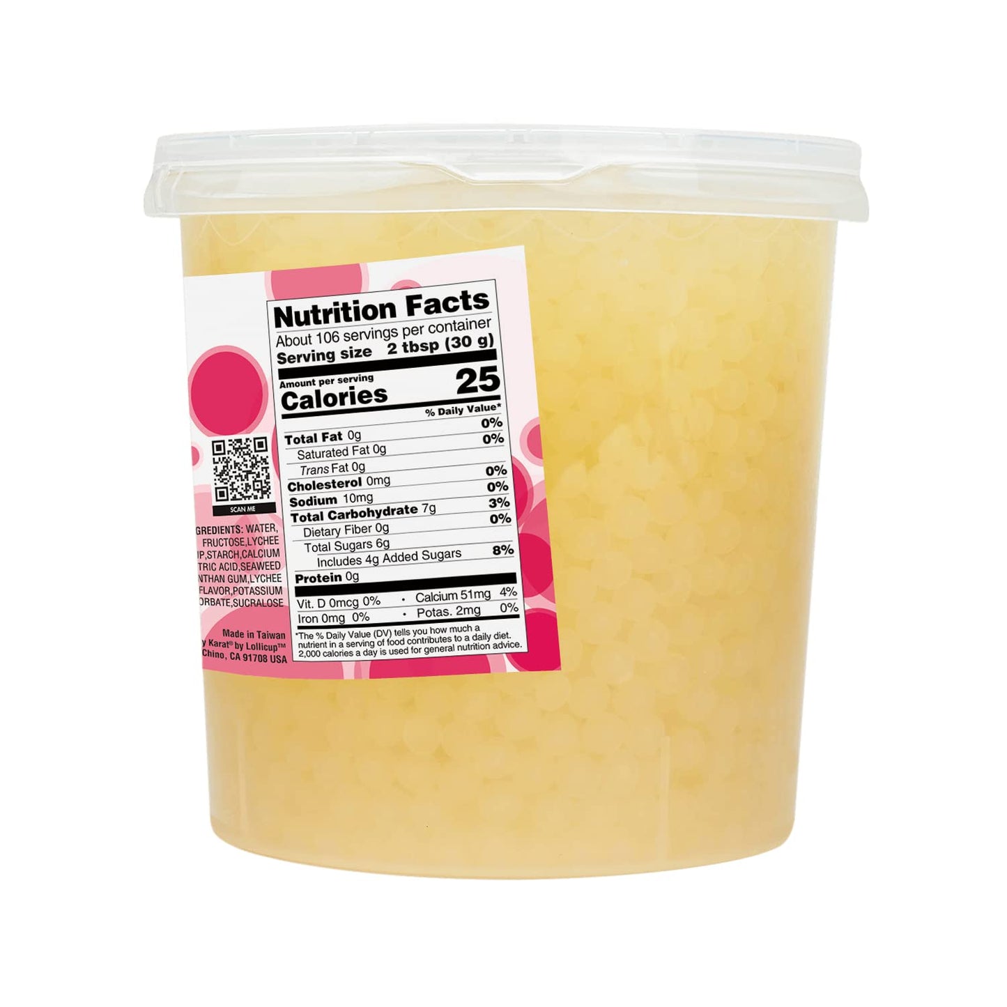 Tea Zone 7 Lb Lychee Popping Pearls