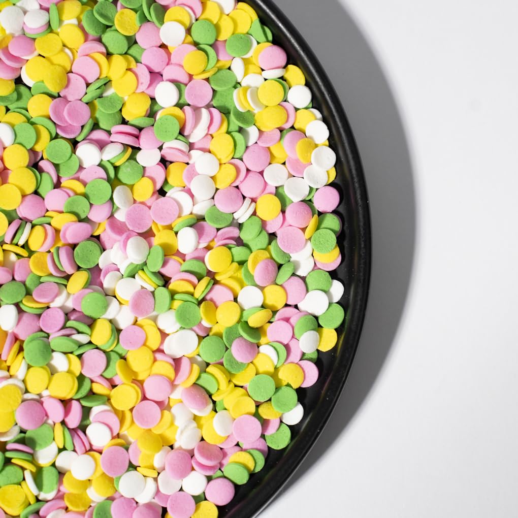 NIPEOR Rainbow Sprinkles Confetti Sprinkles 3.53oz/100gEdible Sprinkle Topping Confetti Sprinkles, Round Sprinkles for Cake Deco