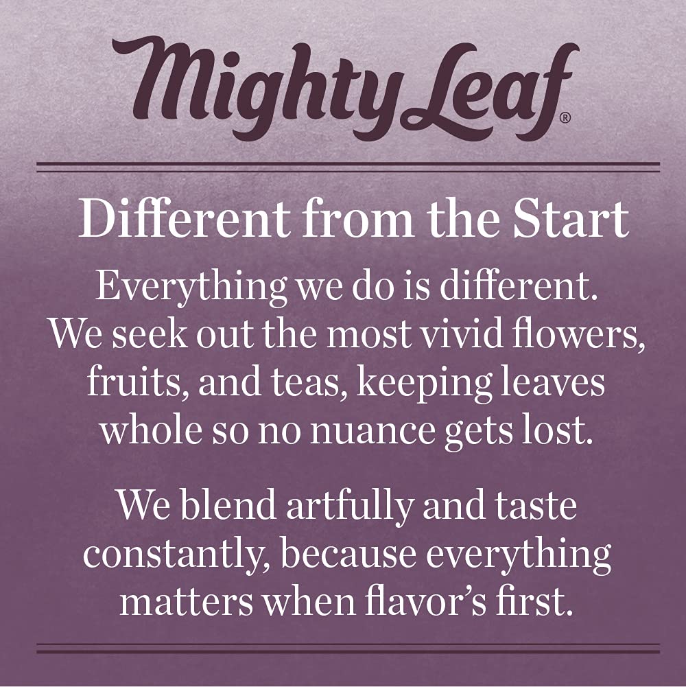 Mighty Leaf Green Whole Leaf Tea Bags - Tropical Flavor - Light Caffeine - 15 Count