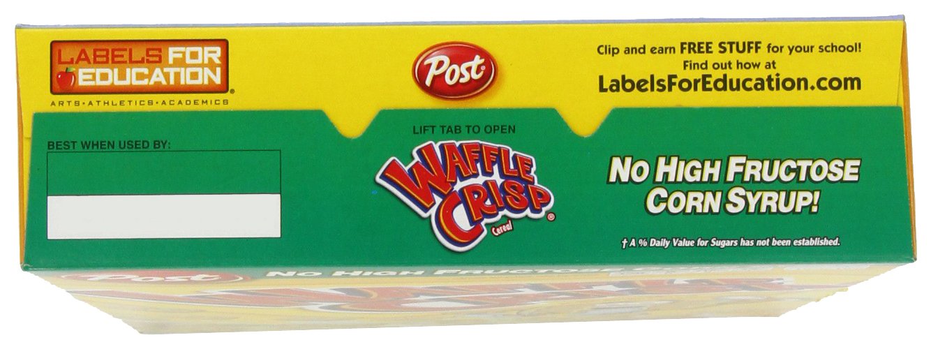 Post Waffle Crisp Breakfast Cereal Box, 11.5 Oz (Pack Of 10)