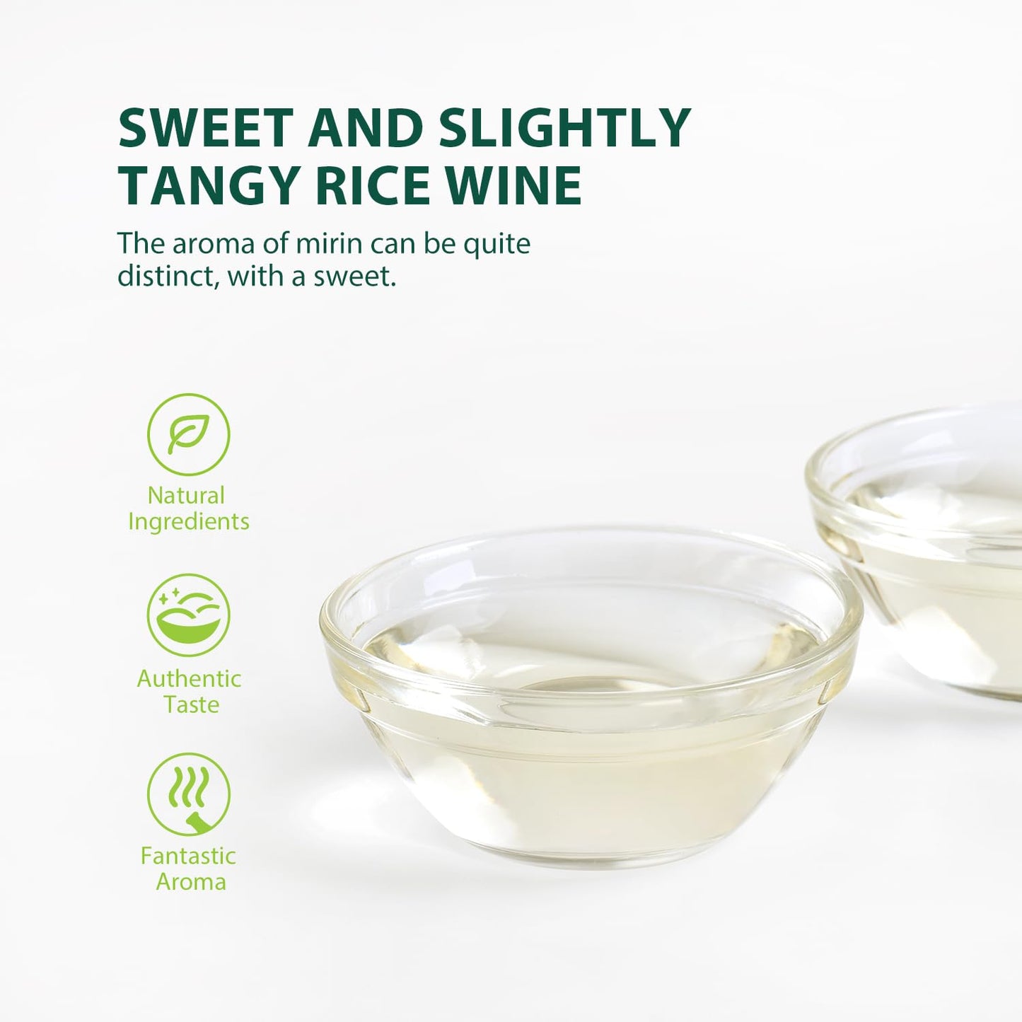 Soeos Mirin Rice Wine, Authentic Japanese Cooking Wine, 1.8 L (60.86 fl oz), Natural Sweet Rice Cooking Wine