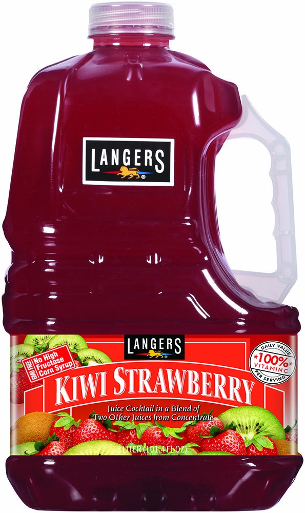 Langers Kiwi Strawberry Juice Cocktail, 101.4 Fl Oz (Pack of 4)