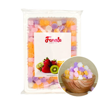Fanale Mini Mochi Sweet Rice Cake - Rainbow Mixed Color Snack For Frozen Yogurt Toppings/Ice Cream Toppings/Shaved Ice Toppings