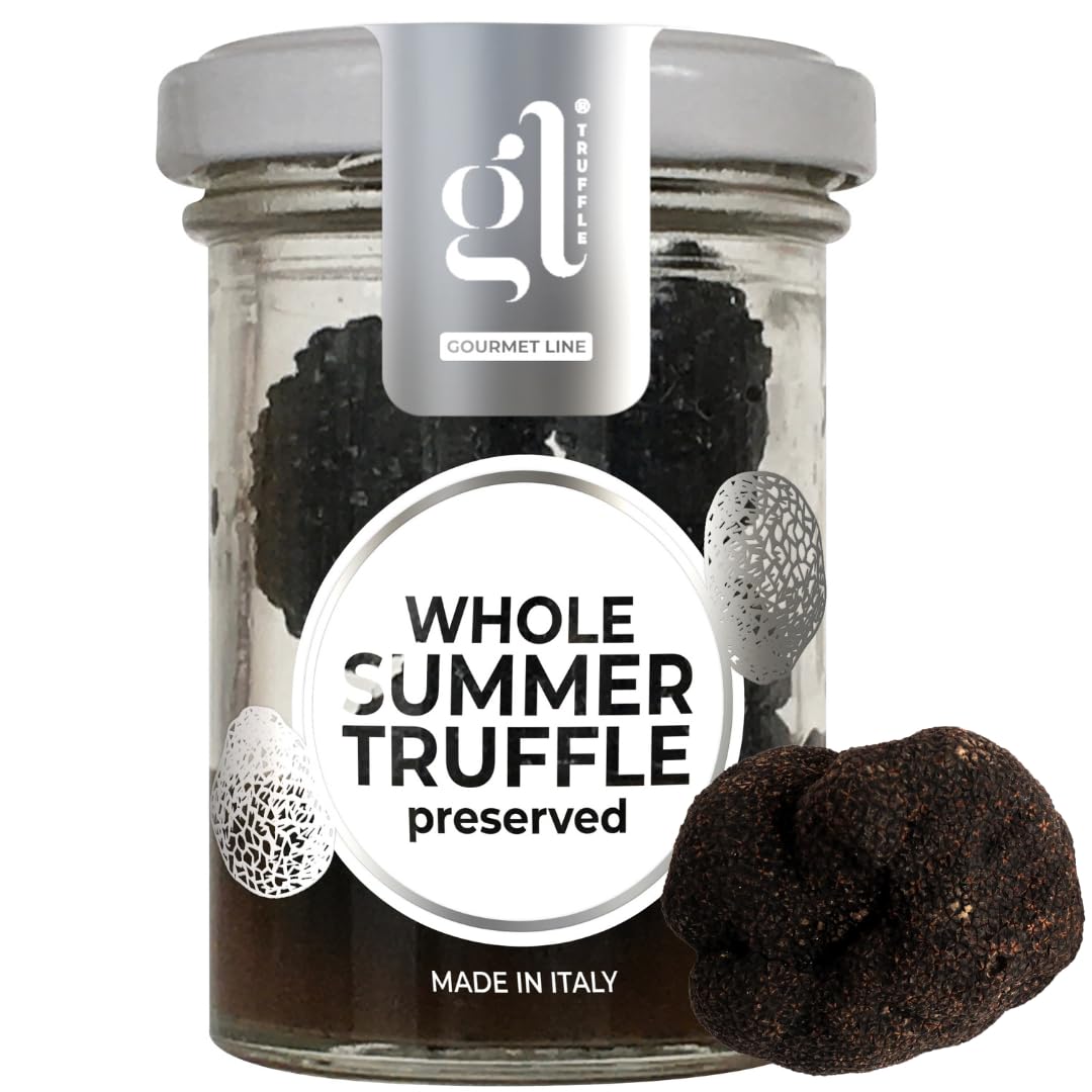 GL Truffle GOURMET LINE Whole Black Summer Truffle, 35 gm (1.2 oz) Preserved Truffles, Premium Selected Quality, Product of Ital