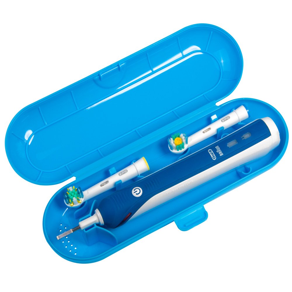 Nincha Portable Replacement Plastic Electric Toothbrush Travel Case For Oral-B Pro Series (Blue)