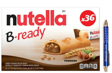 Nutella B-Ready, 36Ct, Packaged With Bryant Desai Supplies Pen