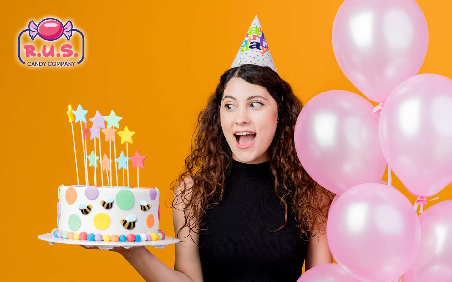 Bees Cake Decorations- Bumble Bee Shaped Edible Hard Sugar Decorations, 24 Pcs By R.U.S. Candy Company