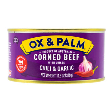 Ox & Palm Corned Beef Flavored, Chili & Garlic, 11.5 Ounce