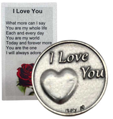 Westmon Works I Love You Sentiment Token And Poem Card Valentines Day Gift Set