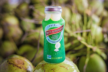 Taste Nirvana Coconut Water with Coconut Bits, 9.5 Oz, Pack of 12