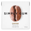 SIMPLY Gum Coffee, Plastic-Free Natural Chewing Gum, 6 Pack (90 Pieces) | Vegan, Kosher, Non GMO, Aspartame Free and Sorbitol Fr