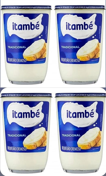 Requeijo Cremoso Brasileiro Tradicional Itamb   200 g - Pack of 4 x 200g - Brazilian Cream Cheese
