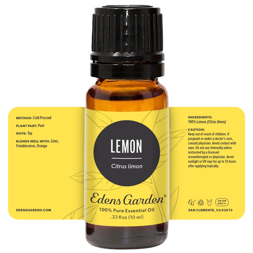Edens Garden Lemon Essential Oil, 100% Pure Therapeutic Grade (Undiluted Natural/Homeopathic Aromatherapy Scented Essential Oil