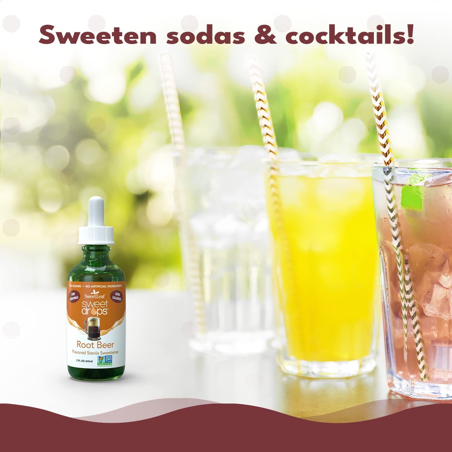 SweetLeaf Liquid Stevia Sweet Drops, Sugar-Free Root malt-inspired Syrup, 2 Fl Oz (Pack of 2), Clear
