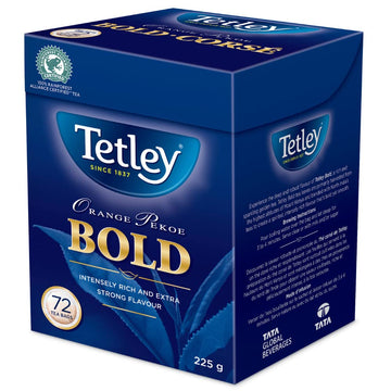 Tetley Bold Orange Pekoe Tea - 72Ct/225G {Imported From Canada}