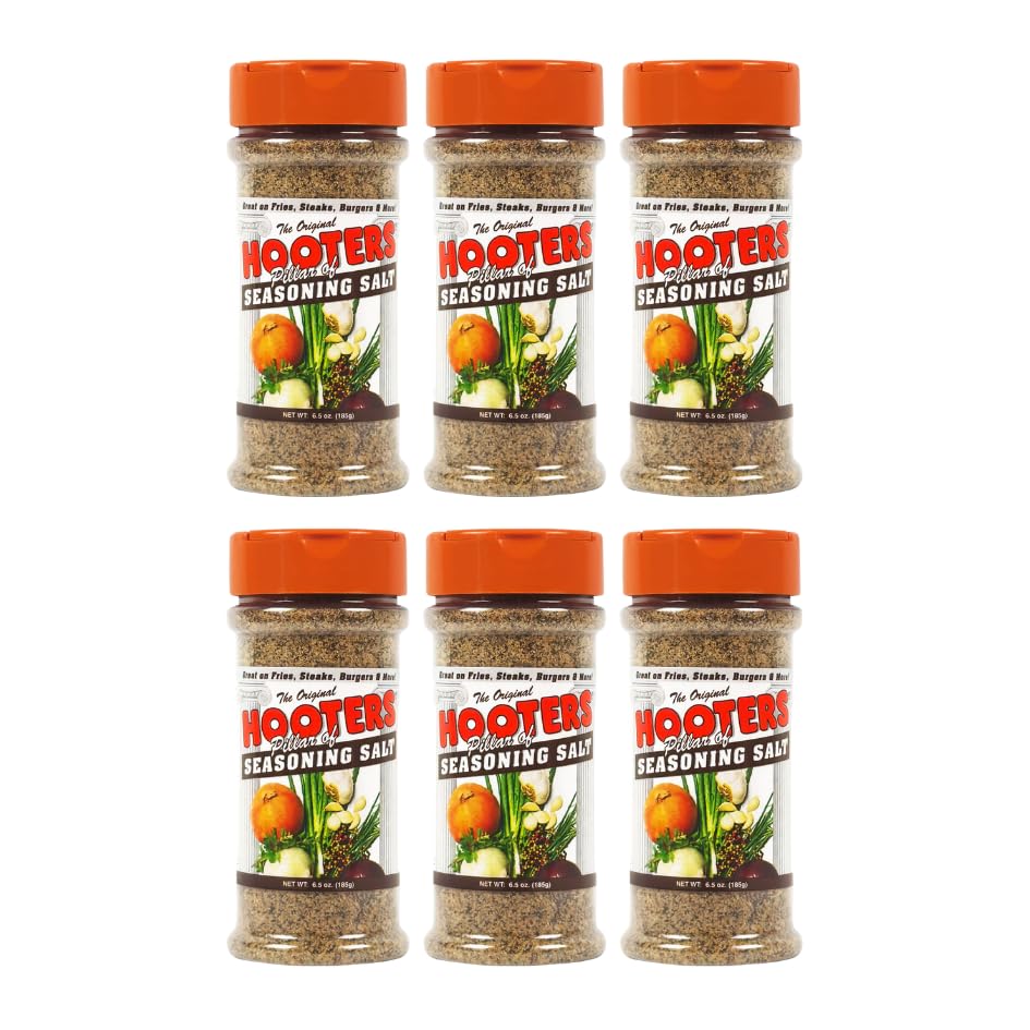 The Original Hooters Seasoning Salt - Garlic & Onion Flavored Blend For Every Dish - Versatile Use For Fries, Meats, Soups, Sala