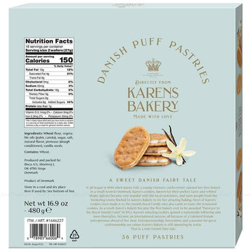 Generic Karens Bakery Danish Puff Pastries Cookies ~ Layers of With Vanilla crme filling ~ 36 Cookies