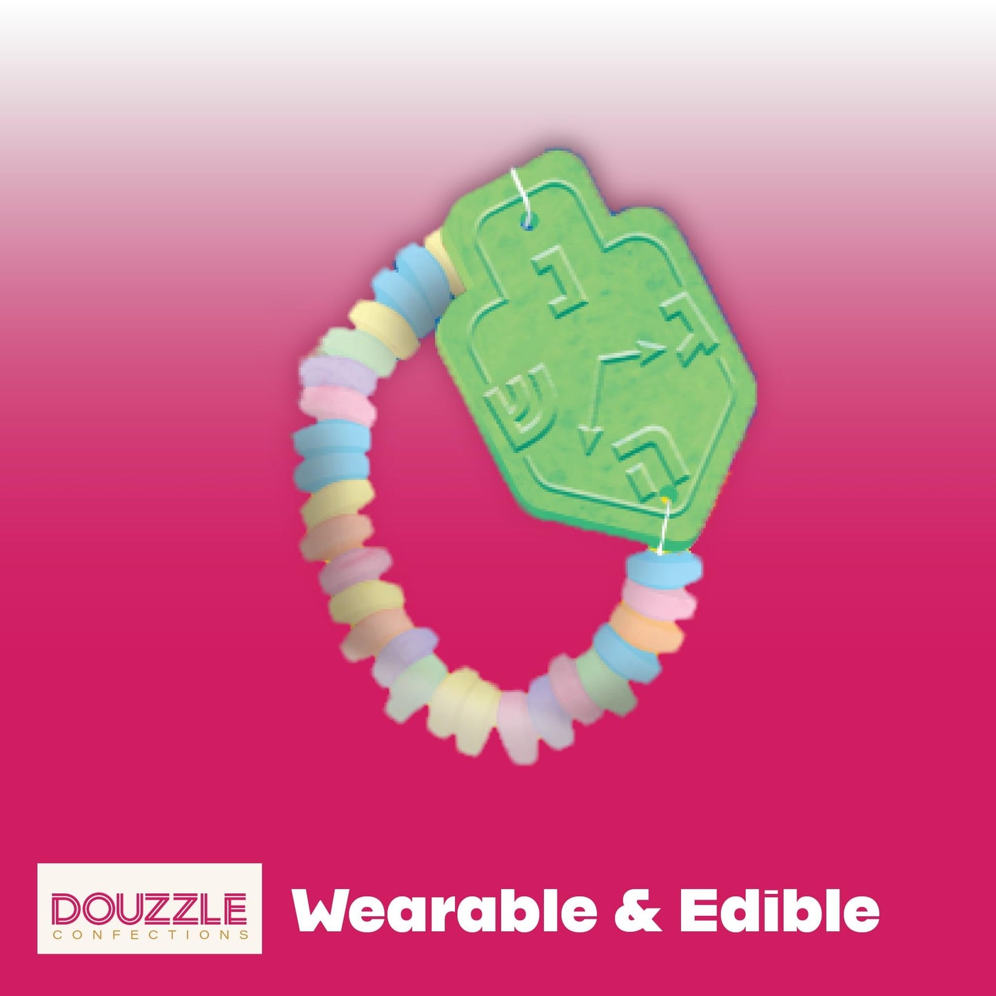 DOUzzle Hanukkah Candy Dreidels for Kids, Dreidel Time Candy Watches (Pack of 1) Hanukah Party Favors, Happy Chanuka Sweet Treat
