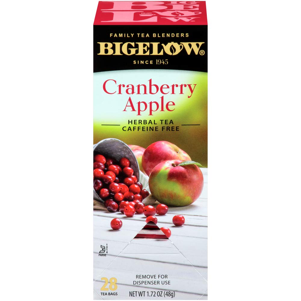 Bigelow Cranberry Apple Herbal Tea Bags 28-Count Box (Pack Of 1) Cranberry Apple Hibiscus Flavored Herbal Tea Bags All Natural N