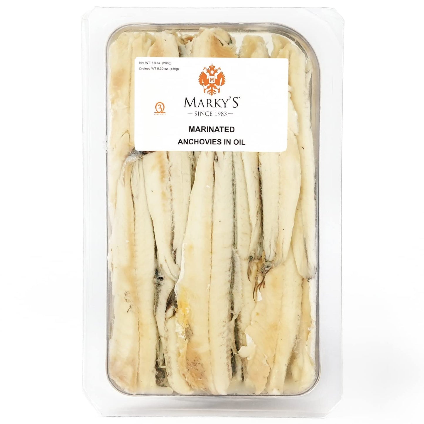MARKYS Boquerones Marinated White Anchovies in Oil - 7 OZ / 200 G