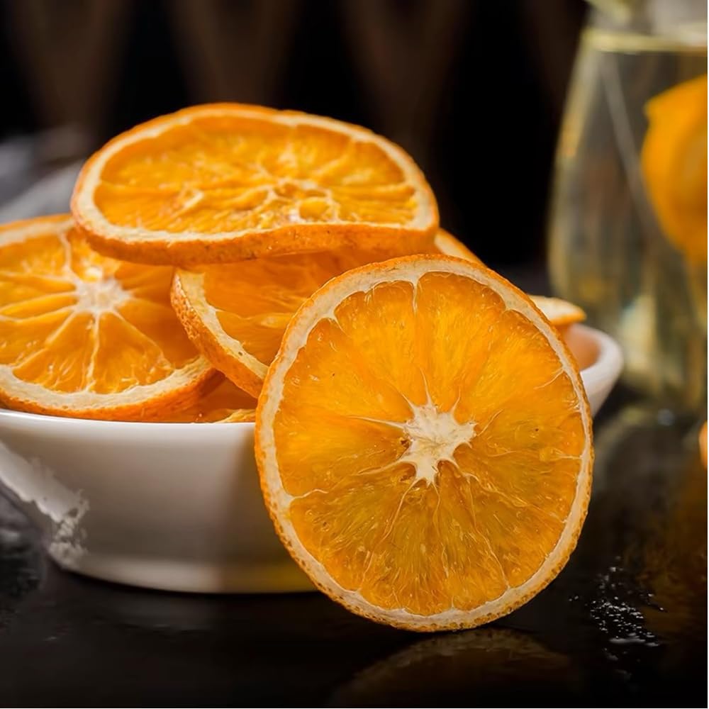 Dehydrated Dried Oranges For Cocktails, Dried Orange Slices 5.3Oz/150G, No Sugar Added Fruit Tea (5.3 Oz)