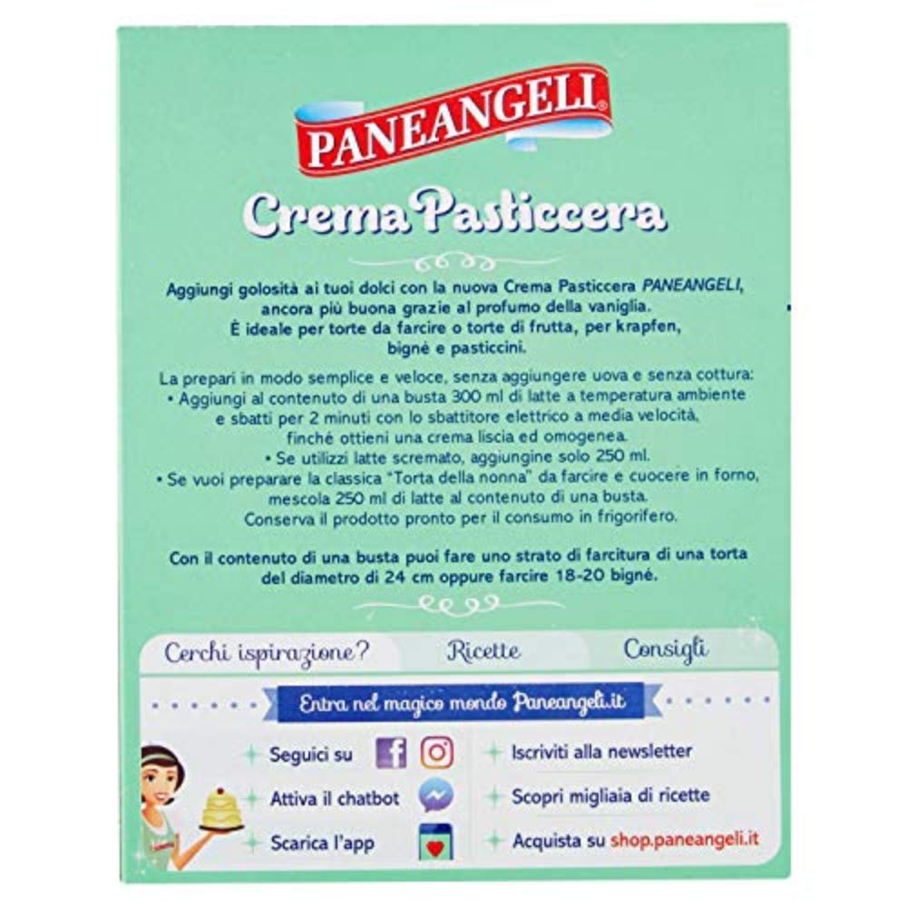 Paneangeli Crema Pasticcera Pastry Cream Powder Mix 5.29Oz 150G, Pack Of 3