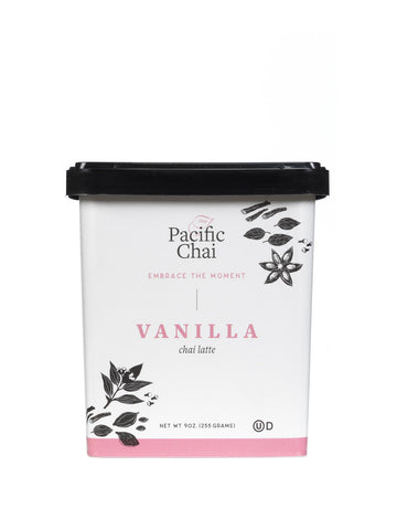 Pacific Chai Vanilla Chai Latte, Instant Powered Dry Chai Tea Latte Beverage Mix, Gluten Free, Kosher, 9 Ounce (Pack Of 6)