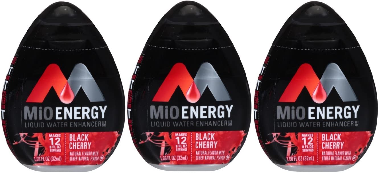 Southwind Enterprises MiO Liquid Flavor Enhancer with Caffeine and B-Vitamins, 3 Count, Black Cherry