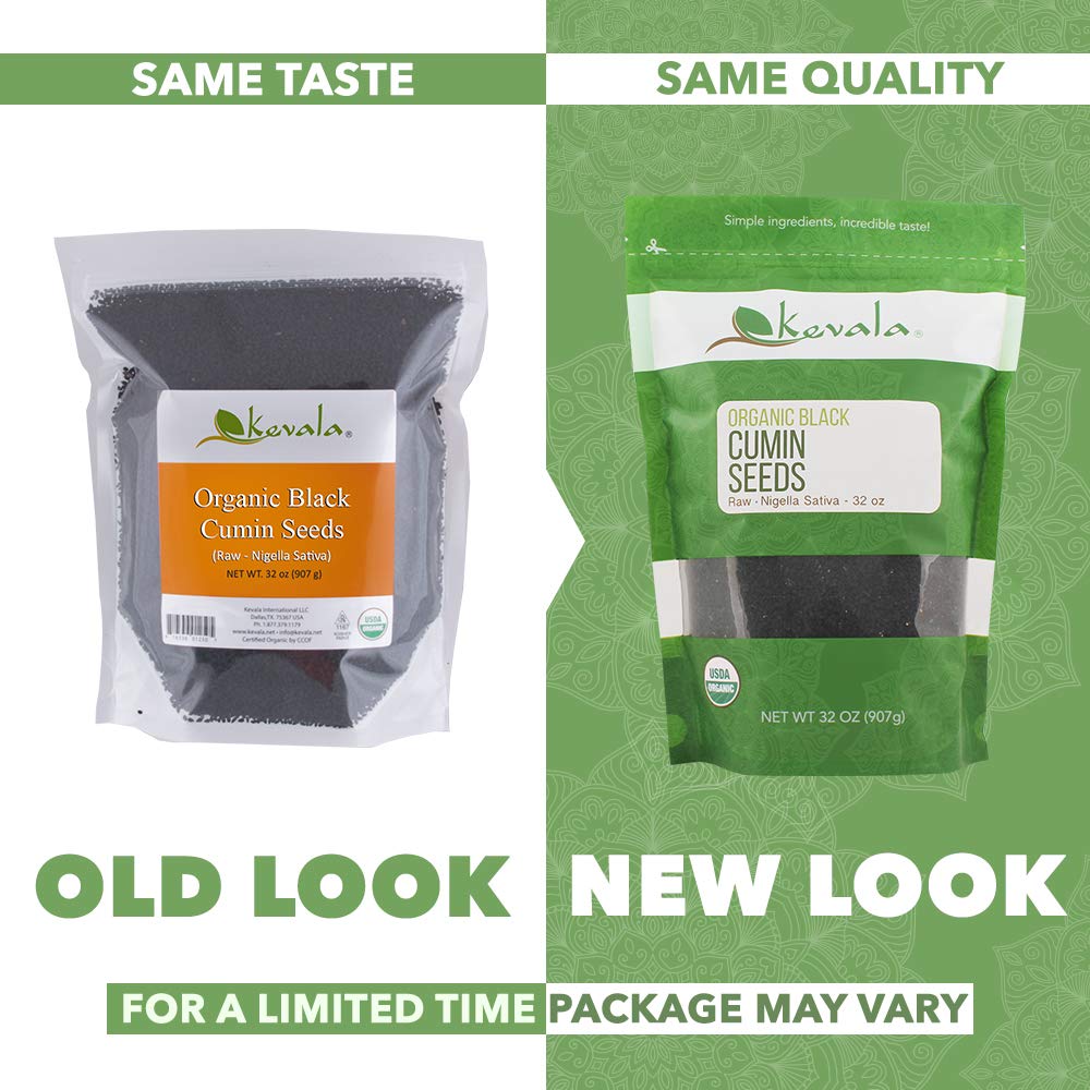 Kevala Organic Black Cumin Seeds – 32 Oz – 2 Lb – Raw Black Seeds – Nigella Sativa – Gluten Free – Vegan – For Cooking And Baking - Resealable Bag