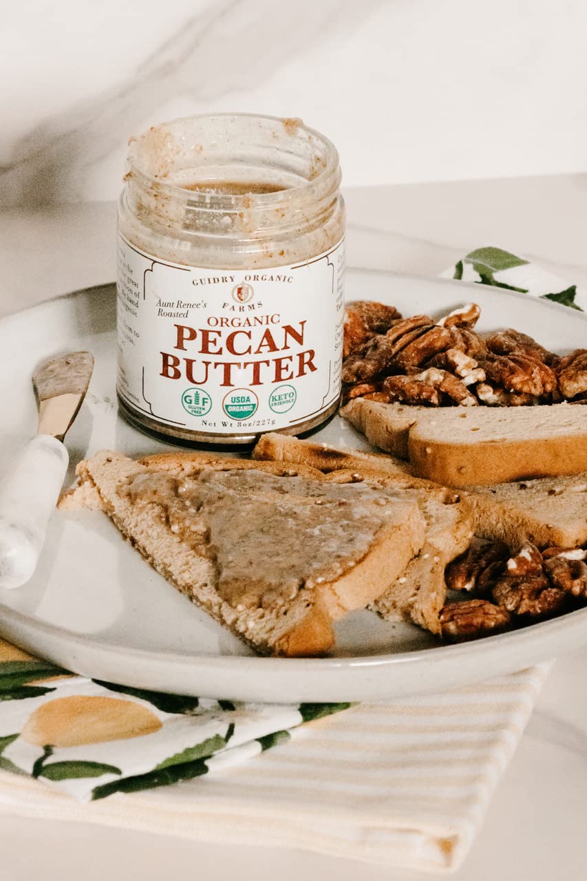 USDA Certified Organic Pecan Butter, Handmade, Small batches, Keto Friendly, Gluten Free, All Natural, made of Organic Pecans, a