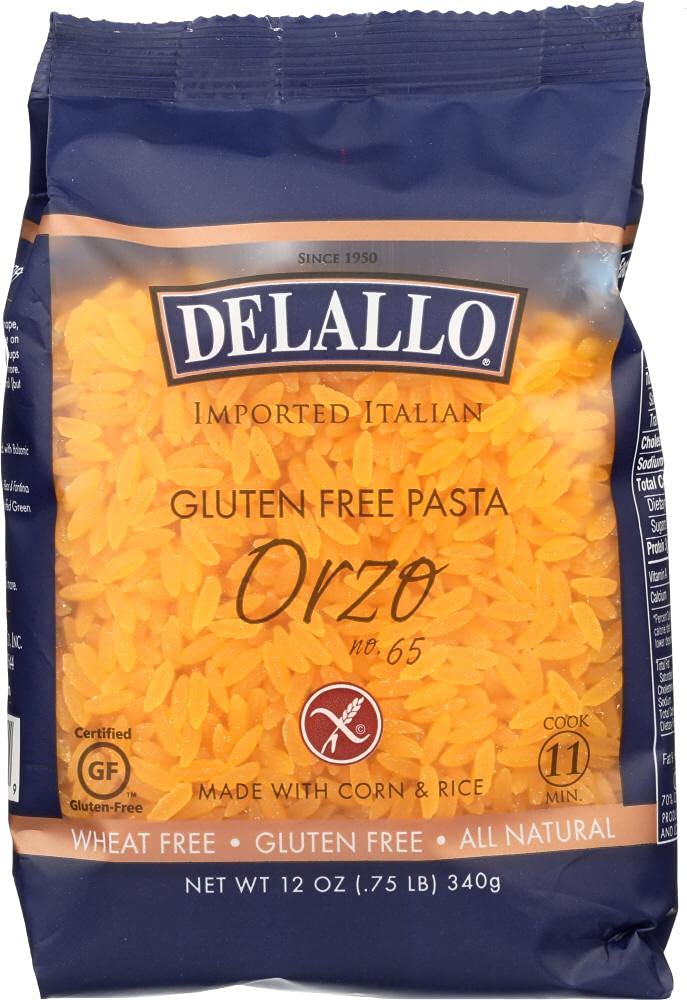 Delallo Pasta Gluten-Free Corn And Rice Orzo, 12 Oz