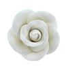 Global Sugar Art Tea Rose Sugar Cake Flowers, White, Large Wired, 12 Count By Chef Alan Tetreault