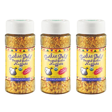 Organic Garlic Gold Nuggets, Crunchy Roasted Garlic Seasoning Granules, Sodium Free no MSG Free, Vegan Keto Paleo Friendly Food,