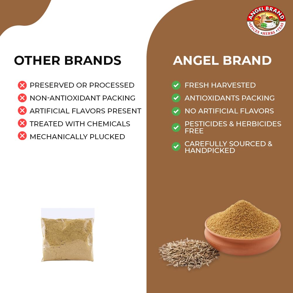 Angel Brand Cumin Powder 15Oz Bottle - Sourced From Finest Cumin Seeds - Ground Cumin Boasts Warm, Earthy Citrusy Flavor With Hi