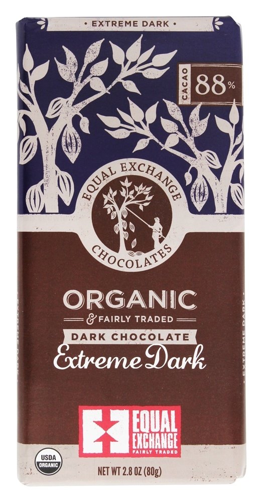 Equal Exchange Organic Chocolate Bar, Extreme Dark, 1 Count