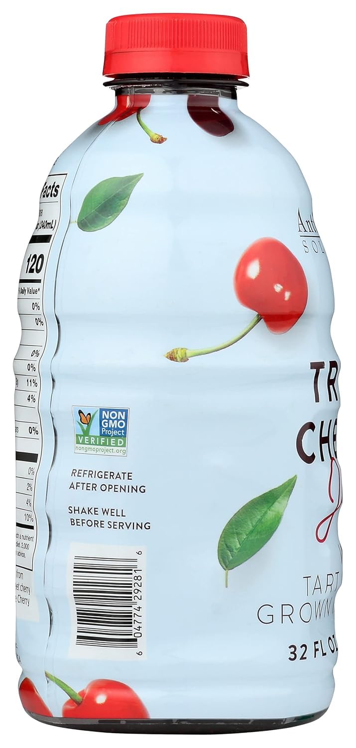 Antioxidant Solutions 100% Triple Cherry Juice - No Added Sugar - High in Antioxidants - 32 fl oz Bottles (6-Pack)