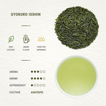 Senbird Organic Gyokuro, Japanese Shade Grown Green Tea - Isshin From Kyoto Japan - Imperial Loose Leaf Green Tea In Airtight Te