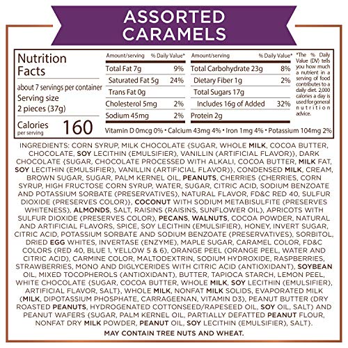 Russell Stover Assorted Caramels In Milk And Dark Chocolate Chocolate Gift Box 9 Ounce