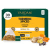 VAHDAM Turmeric Spice Herbal Tea Bags, 30 Count, Caffeine Free, Non GMO, Gluten Free, 100% Pure Herbal Tisane, Individually Wrapped