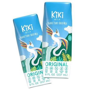 Kiki Milk Plant Based Milk - Organic Original Milk - On-The-Go Calcium & Magnesium Source - Gluten, Gum, Soy, Glyphosate Free, N