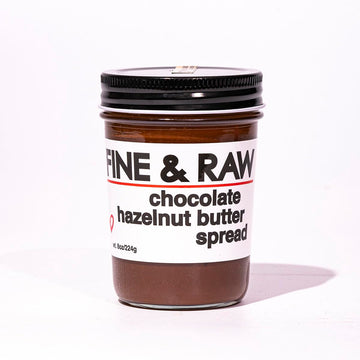 Fine & Raw Chocolate Hazelnut Butter Spread 8 Ounce - Clean Ingredients, Vegan, And Organic Chocolate Hazelnut Spread, Healthy C