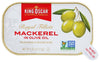 King Oscar Royal Fillets Skinless & Boneless Mackerel in Olive Oil (Pack of 4) 4.05 oz Cans