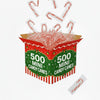 Mini Candy Canes, Red and White Peppermint Christmas Candy, Individually Wrapped, 500 Pack, Perfect for Holiday Gifts, Stocking
