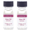LorAnn Lime Oil SS, Natural Flavor, 1 dram bottle (.0125 fl oz - 3.7ml - 1 teaspoon) - 2 Pack