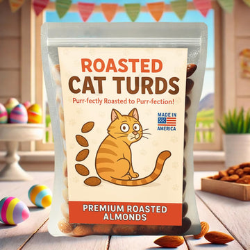 Cat Turds Roasted Almonds: A Whimsical Delight For Cat Lovers, Ideal For Easter Baskets And Cat Mom Gifts, Cat Lady Products, Fu