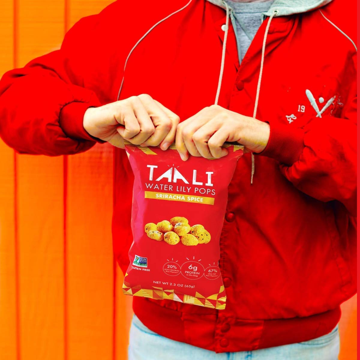 Taali Sriracha Spice Water Lily Pops (4-Pack) - Spicy Roasted Fox Nuts Makhana Snack | Crunchy Indian Healthy Snacks | Protein-r