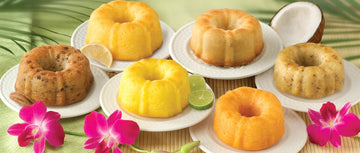 Dockside Market Tropical Mini Sampler Cakes - All Natural Fruit Cakes Combo - Pack of 6 (4 oz Each) - Perfect for Gifts and Parties