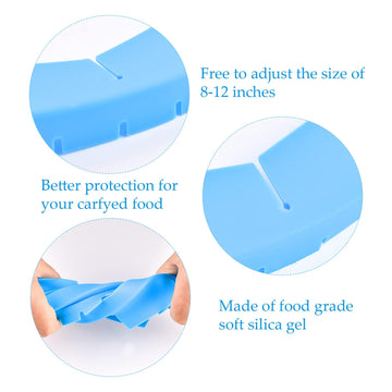 Cuayaes Silicone Pie Crust Shield, Adjustable Pie Crust Protector Covers For Edges Of Pie, 2 Pack Kitchen Tool Baking Pie Rings