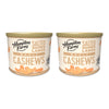Hampton Farms - USA Grown Gourmet Nuts - Salted Super Large Whole Cashews - 10 oz. Canisters - 2 Pack