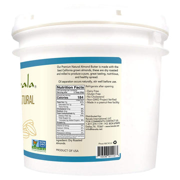 Kevala Almond Butter – 7 Lb – 3175 Gr – Creamy – Pure Almond Butter – Almond Butter No Sugar Added – Spreadable Butter – Almond Paste For Baking – Roasted Almonds – Dairy Free